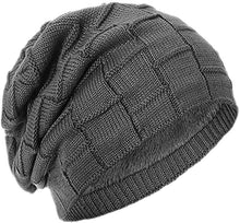 Carica l&#39;immagine nel visualizzatore di Gallery, Cappello invernale unisex in maglia con morbido interno