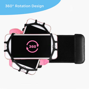 Fascia da Polso e Braccio Sportiva Porta Cellulare Armband con Rotazione di 360°